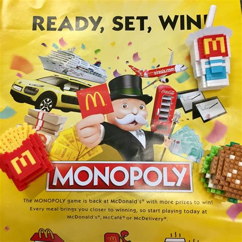 Mcdonalds monopoly canada rare pieces 4 million “Instant Win” food prizes, 1